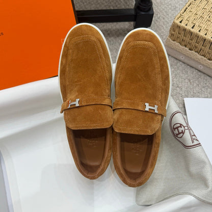 HM Job Loafers Brown Suede 523216