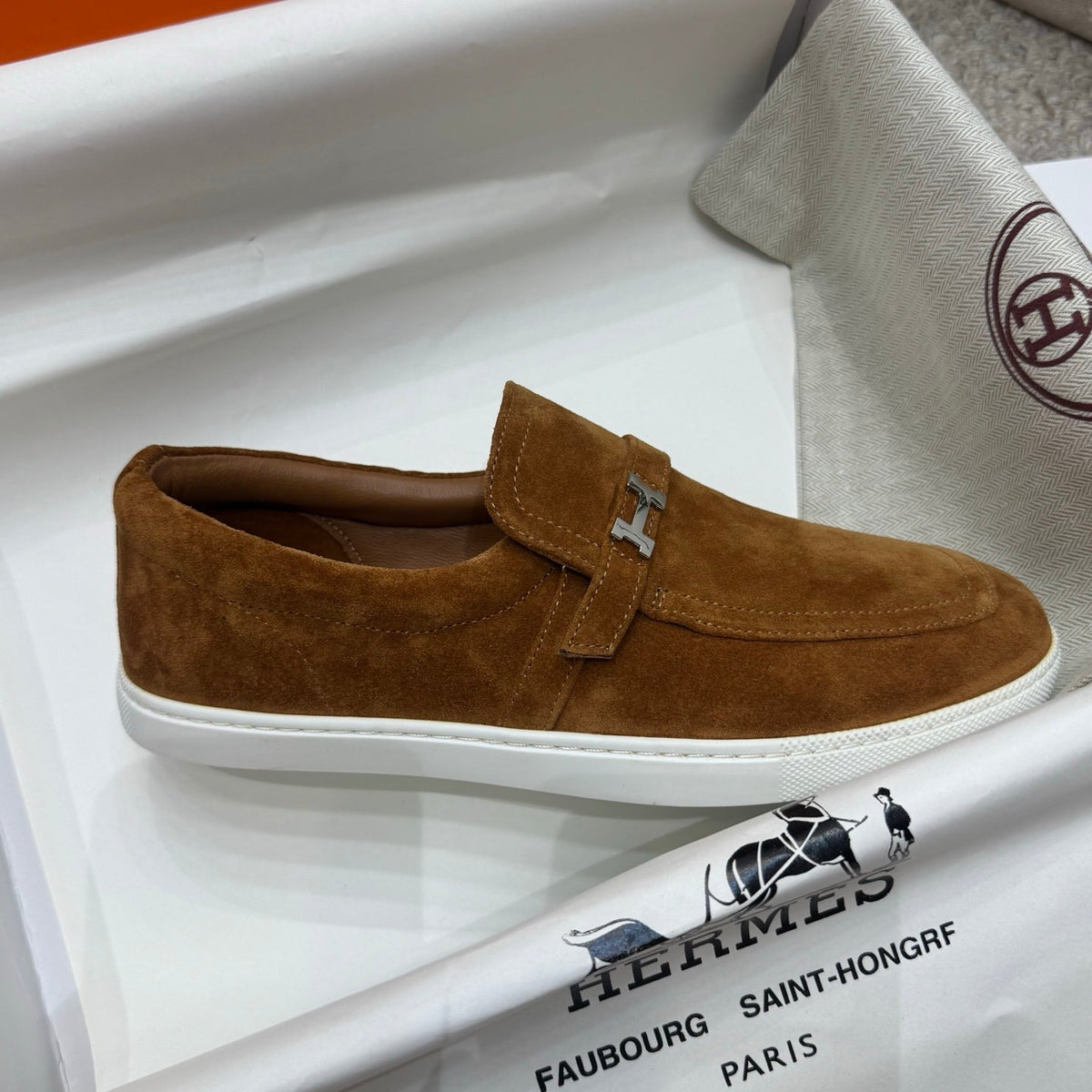 HM Job Loafers Brown Suede 523216