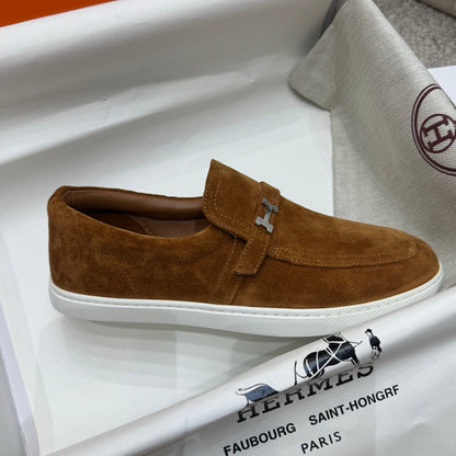 HM Job Loafers Brown Suede 523216