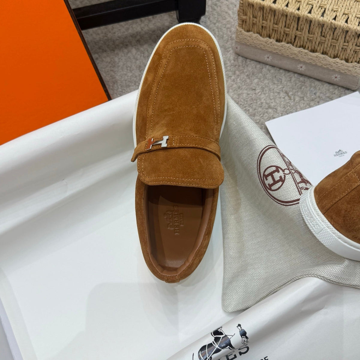 HM Job Loafers Brown Suede 523216