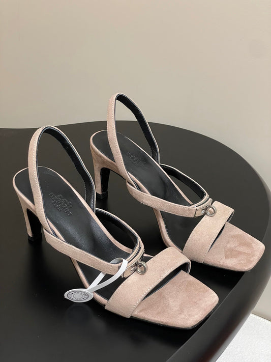 HM Glamour Slingback Pink Sheepskin 314034