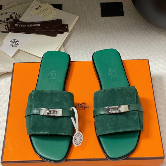 HM Giulia Sandals Teal Calfskin 314025