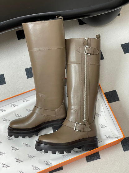 HM Jumping Boots 50mm Light Brown Edge Lock Calfskin