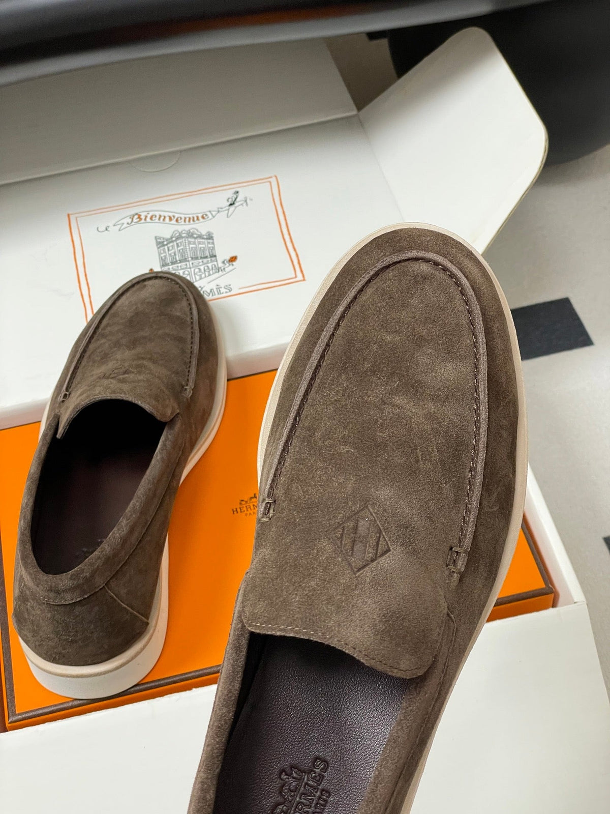 HM Low Loafers Dark Brown  Suede 593662