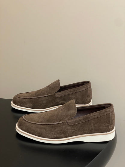 HM Low Loafers Dark Brown  Suede 593662
