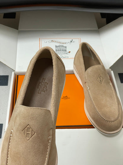 HM Low Loafers Light Khahi Suede 593664