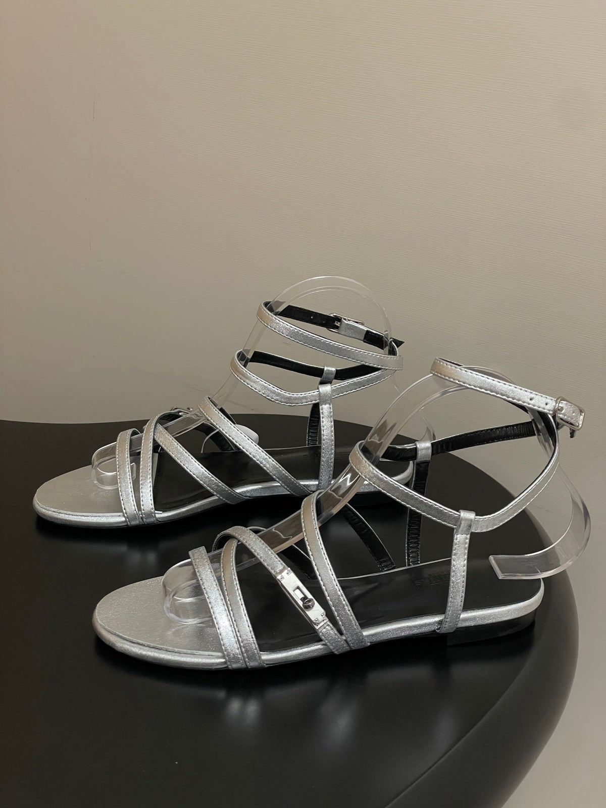HM Lullaby Sandals Sliver Calfskin 593787
