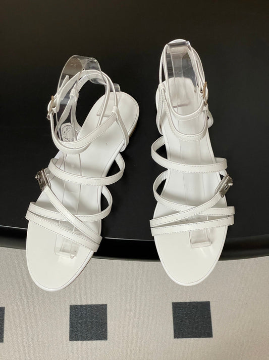 HM Lullaby Sandals White Calfskin 593789