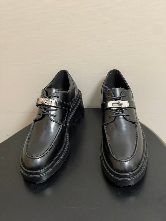 HM First Oxford Shoes 5cm Black Sheepskin 594335