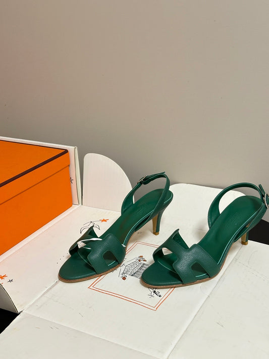 HM Holy Sandal Teal Green Cowhide 835001