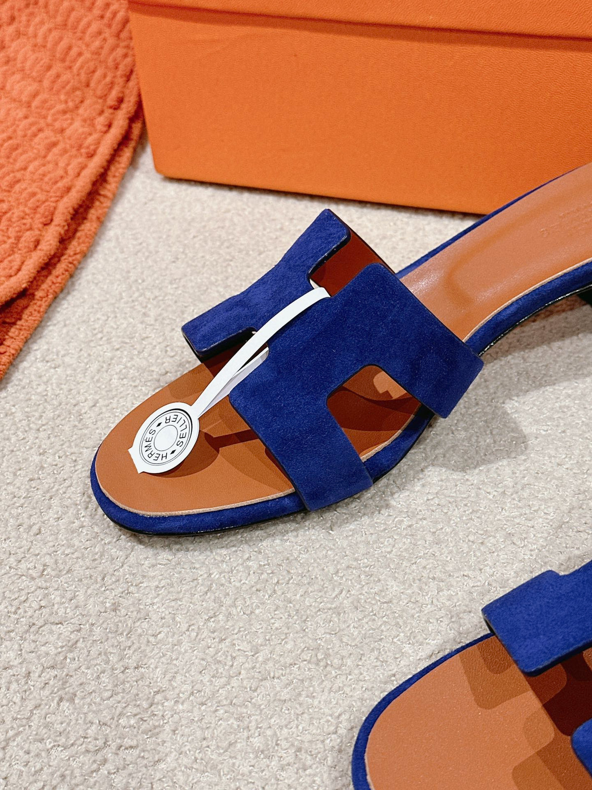 HM Oasis Sandals Dark Navy Calfskin 312713