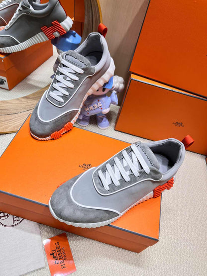 HM Bouncing Sneaker Ice Gray Fabric with Suede 206310