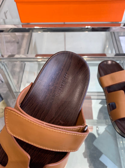 HM 25 Kos Clog Sandals Brown Cowhide 292050