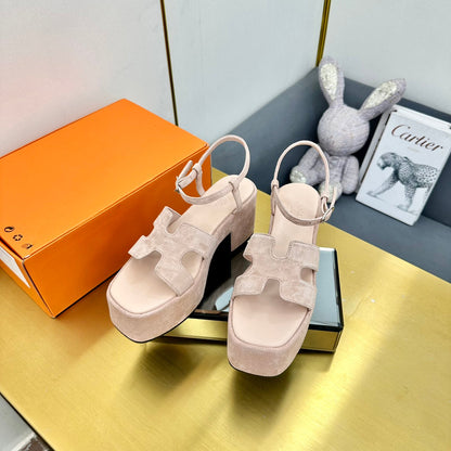 HM Platform Slingback Pink Suede 370761