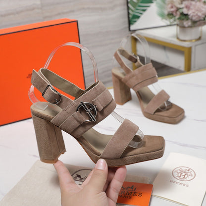 HM 25 Slingback Keen 90 Grey Suede