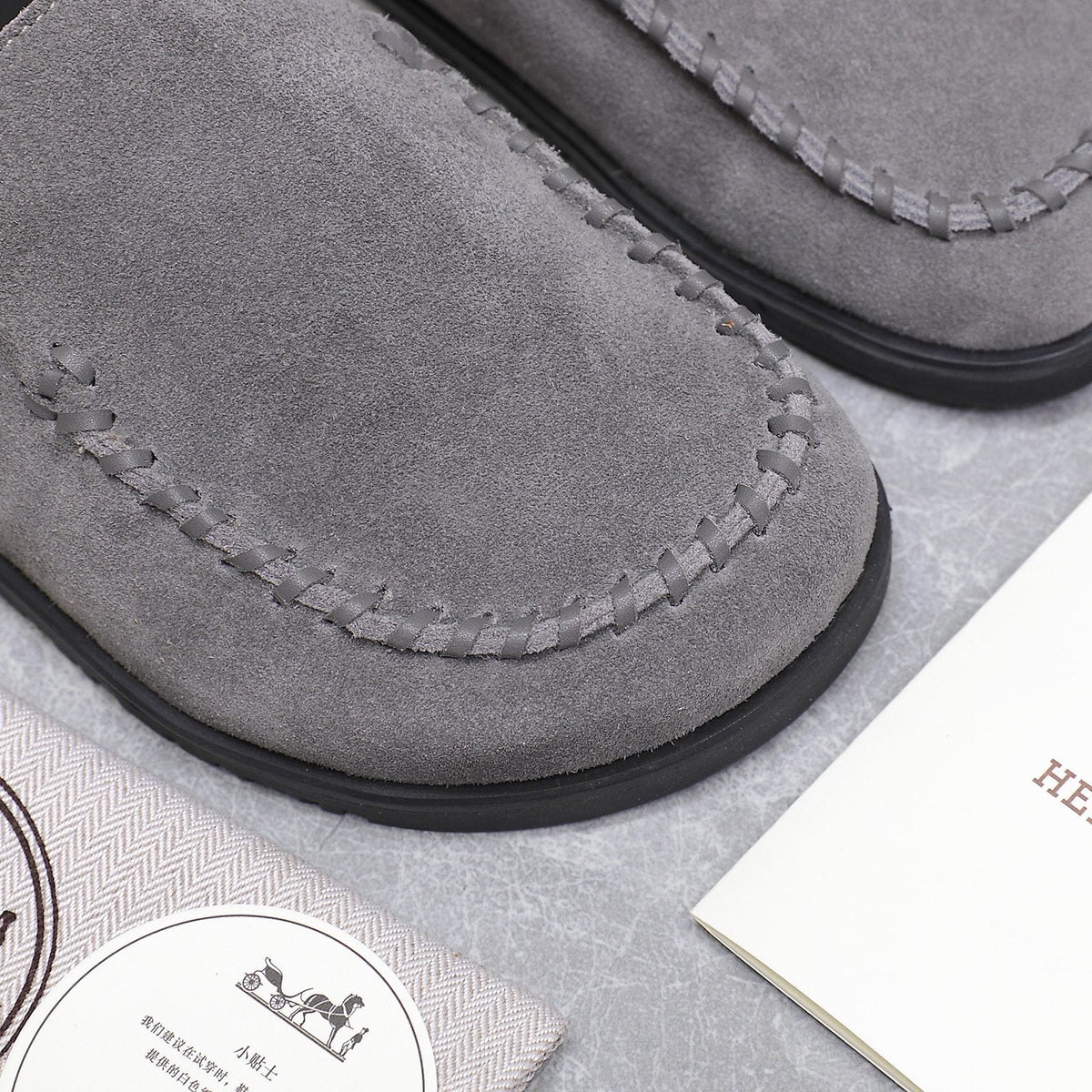 HM 25 Johan Mule Grey Suede