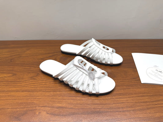 HM Noria Sandals White Leather 849476
