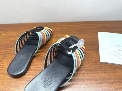 HM Noria Sandals Black Colorful Suede 849481