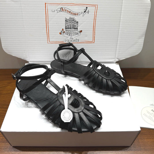HM Nour Sandals Black Leather 849483