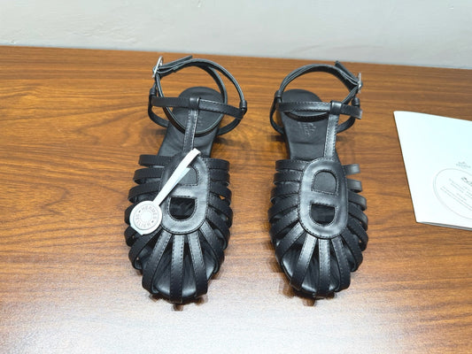 HM Nour Sandals Black Leather 849483