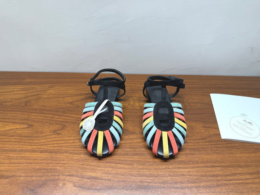 HM Nour Sandals Black Colorful Suede 849489