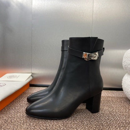 HM Saint Germain Ankle Boot 65mm In Black Calfskin  975168