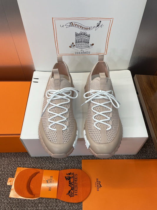 HM 25 Lift Sneaker Pink Nude Mesh Sheepskin 373034