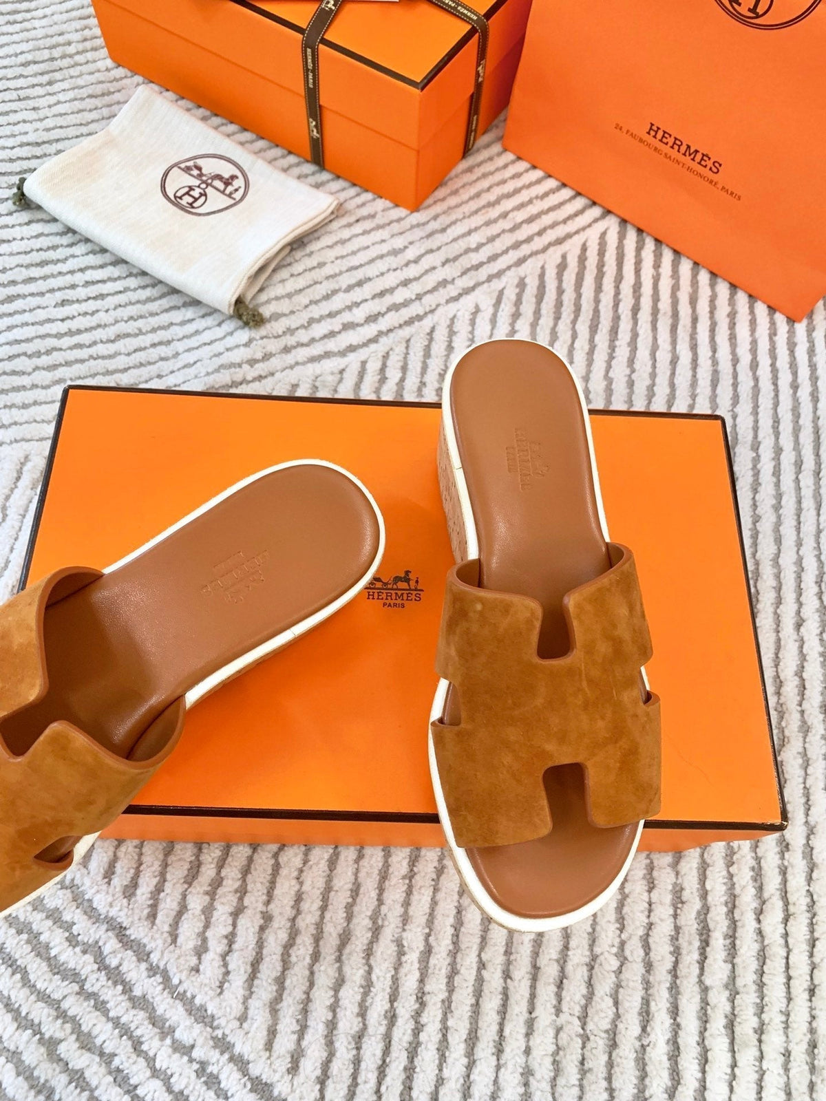 EZE 65 SANDAL BRIGHT BROWN SUEDE