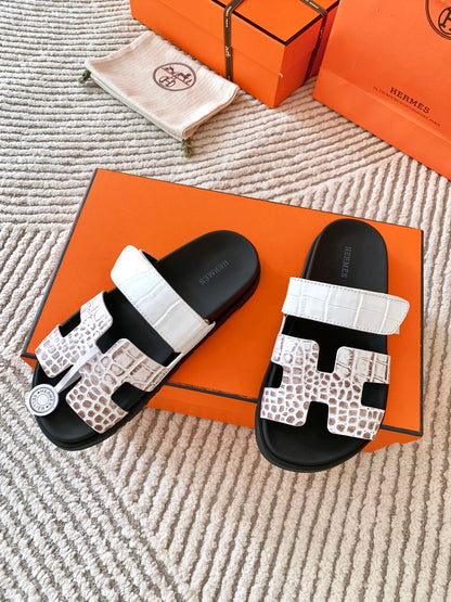 HM Chypre Sandal Ombre White Earth Brown Cowhide 963213