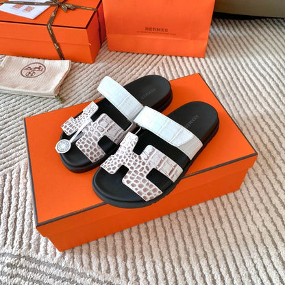 HM Chypre Sandal Ombre White Earth Brown Cowhide 963213