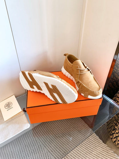 HM Increase Sneaker In Dark Beige Suede 993284
