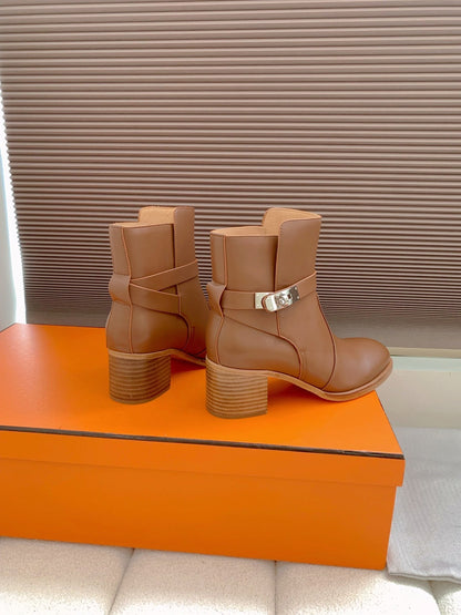 HM Frenchie 50 Ankle Boot Chocolate Cowhide 464340
