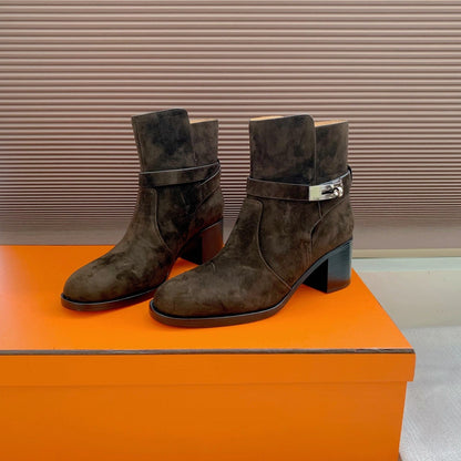 HM Frenchie 50 Ankle Boot Dark Brown Suede 464344