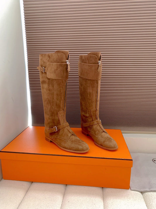 HM Riding Boots Clay Brown Suede 464360