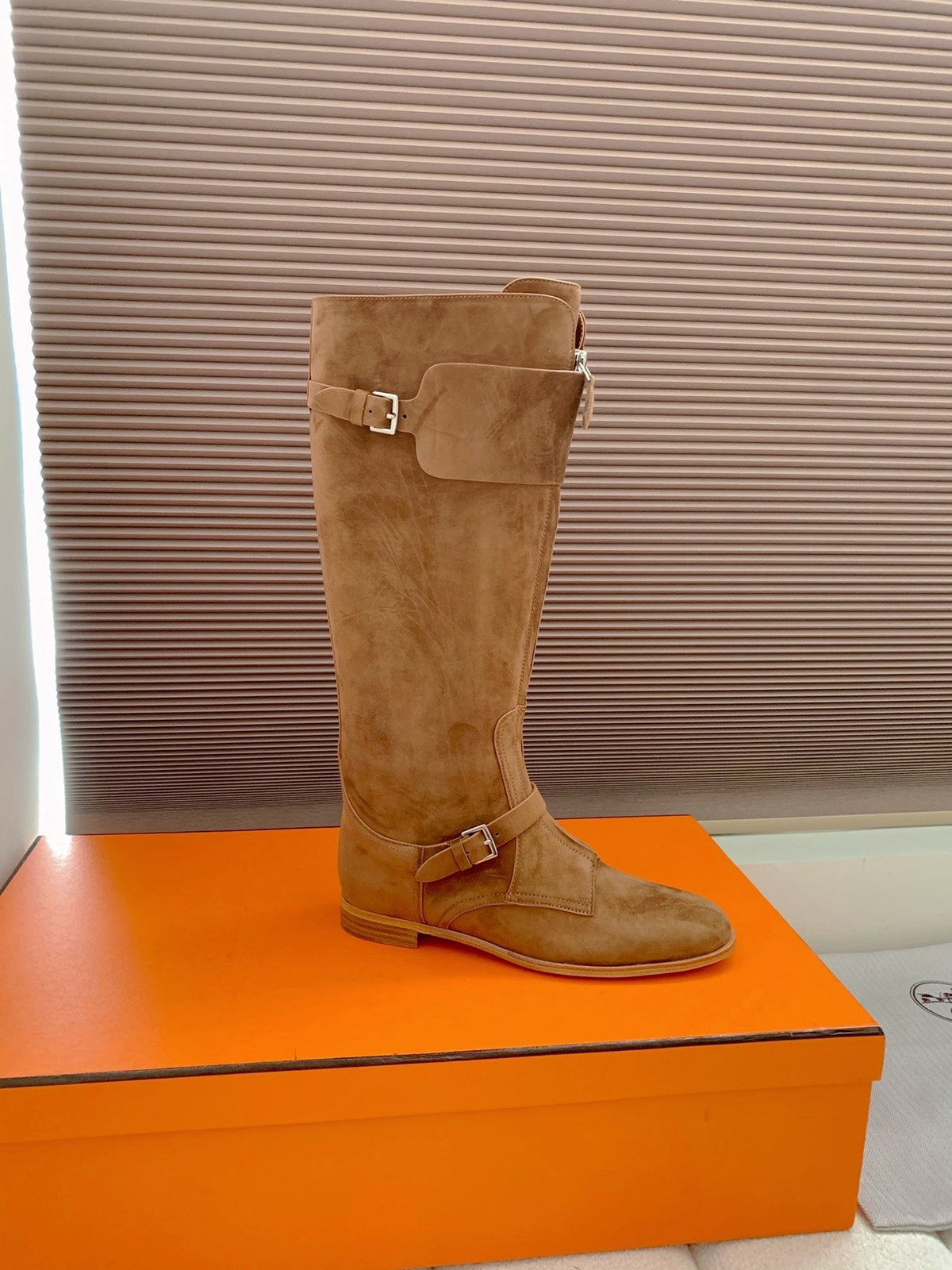 HM Riding Boots Clay Brown Suede 464360