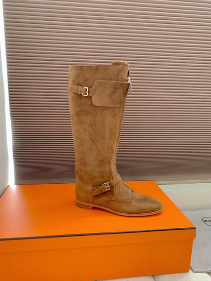 HM Riding Boots Clay Brown Suede 464360