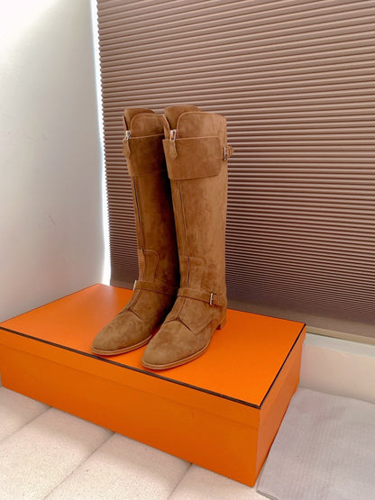 HM Riding Boots Clay Brown Suede 464360