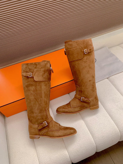 HM Riding Boots Clay Brown Suede 464360