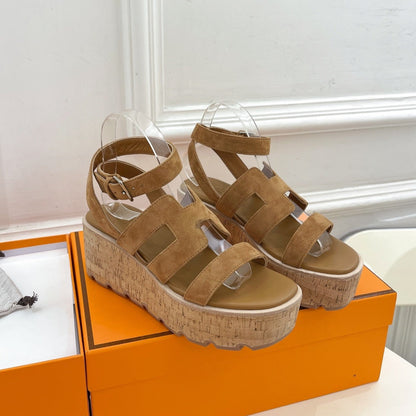 Havane 30 Sandal Brown Suede