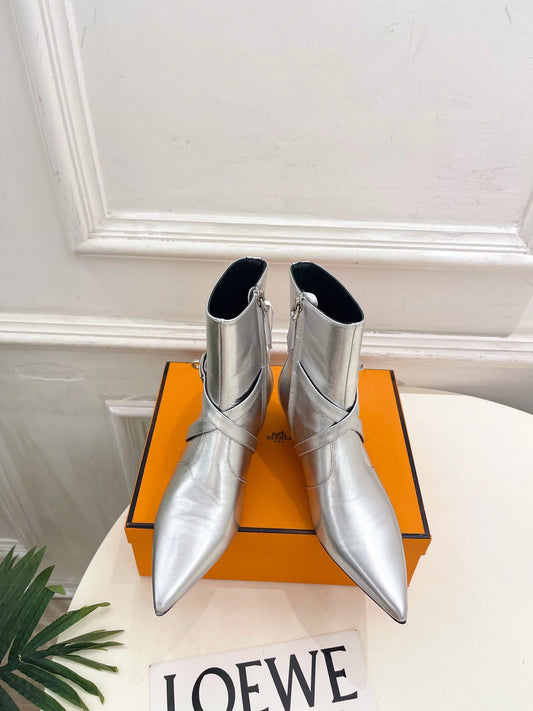 HM 26s Nice 40 Ankle Boot Sliver Lambskin 947287