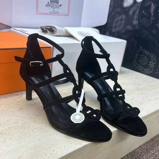 HM 26ss High Heels Sandals 70 Suede 633218