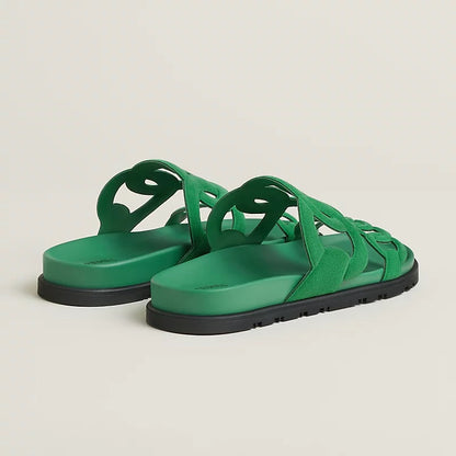 HM Extra Sandals Vert Jungle Black Suede Leather