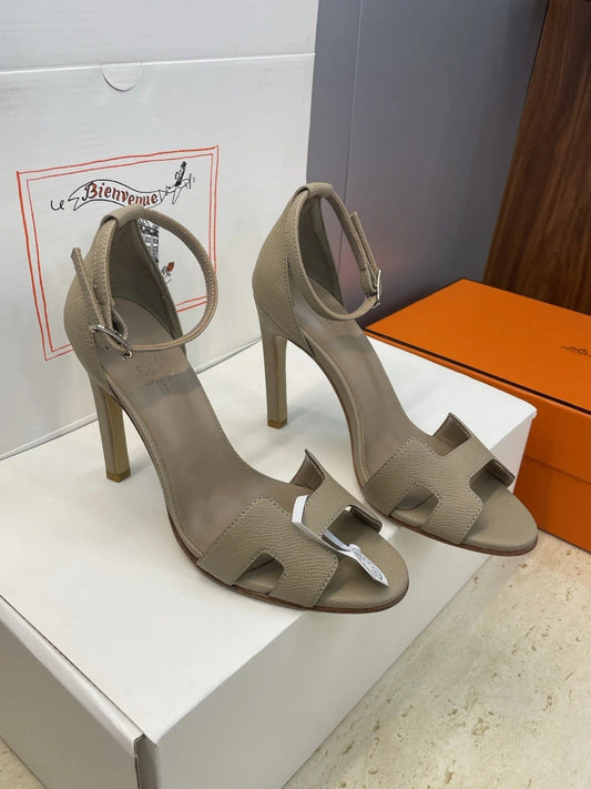 HM 26ss High Heel Sandals 105 Taupe Cowhide 607127