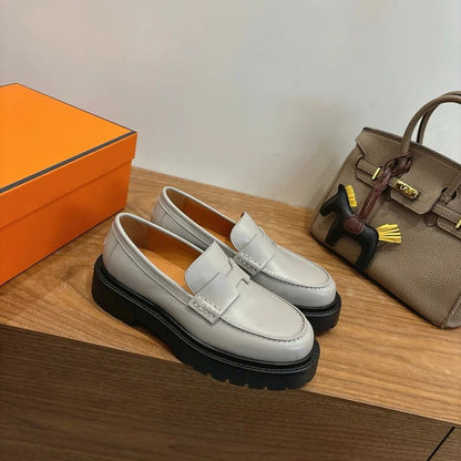 HM 26ss Loafers Gray Calfskin 638434