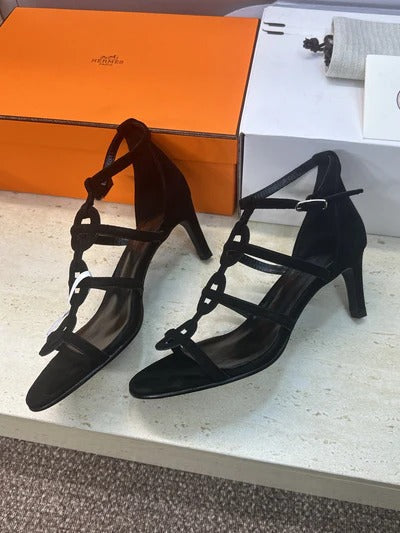 HM 26ss High Heels Sandals 70 Suede 633218