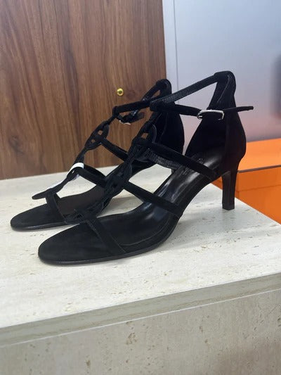 HM 26ss High Heels Sandals 70 Suede 633218