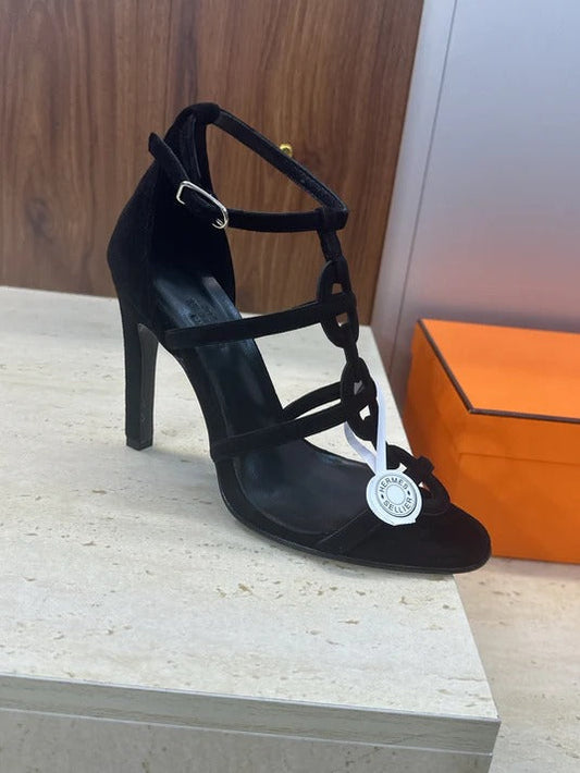 HM 26ss High Heels Sandals 70 Suede 633218