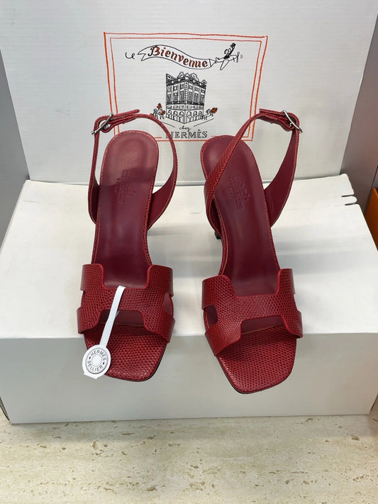 HM 26ss High Heel Sandals 105 Red Cowhide 607115